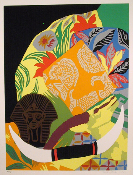 Hunt Slonem S/N Serigraph Print, Still Life