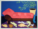 Hunt Slonem S/N Serigraph Print, 1980