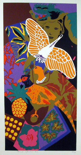 Hunt Slonem S/N Serigraph Print, Kite