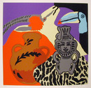 Hunt Slonem S/N Serigraph, Purple Spell