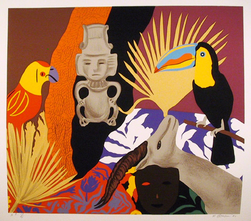 Hunt Slonem S/N Serigraph Print, 1980