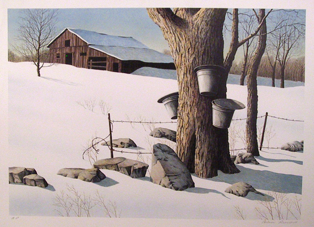 Helen Rundell S/N Lithograph, Winter Landscape