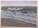 Helen Rundell Lithograph, Beach, Seascape