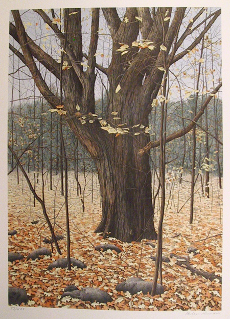 Helen Rundell S/N Lithograph, Fall Landscape