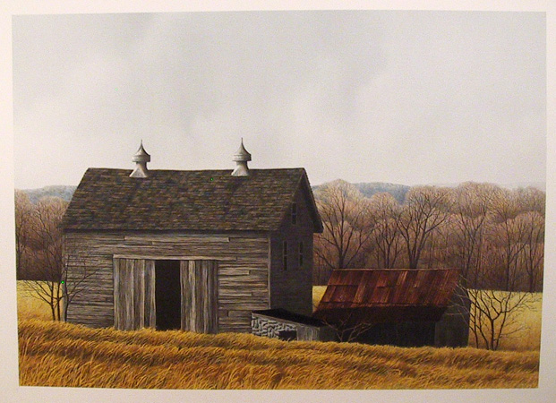 Helen Rundell S/N Lithograph, Beaver Pond Barn