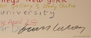 David Hockney Signed Poster New York University