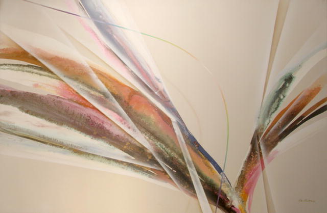 Elba Alvarez Large Oil Painting, Abstract