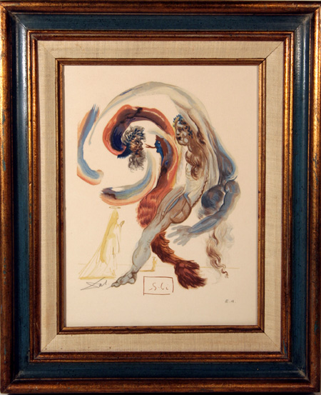 Salvador Dali Woodcut Divine Comedy,