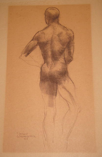 Nathan Wasserberger Original Drawing, Nude
