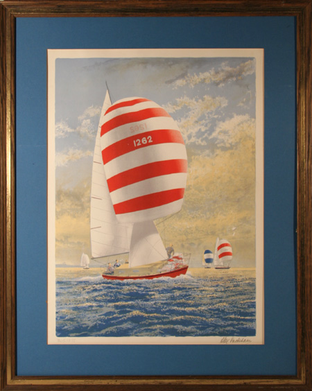 Alex Packham, S/N Framed Lithograph, Sailboat