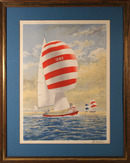 Alex Packham, S/N Framed Lithograph, Sailboat