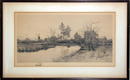 G.W. Bohde Signed 1893 Etching, Dutch Landscape