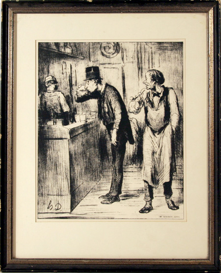 Honore Daumier, Framed Lithograph, Ami du
