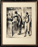 Honore Daumier, Framed Lithograph, Ami du