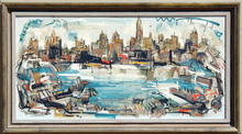 George Schwacha Oil Painting, NYC Skyline