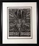 A. Raymond Katz, Mishna Framed Woodcut Print