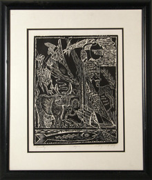 A. Raymond Katz, Mishna Framed Woodcut