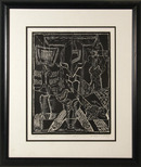 A. Raymond Katz Mishna, Woodcut Print, Women