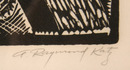 A. Raymond Katz Mishna, Woodcut Print, Women