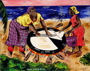 Isiah Nicholas, Island Painting, Baking Cassava