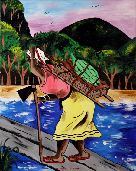 Isiah Nicholas, Island Painting, Coming from