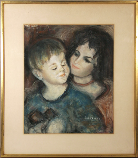 Judge Original Pastel Drawing, Brother and