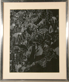 Ruth Mollo, Males, Ink Drawing on Paper