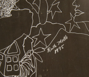Ruth Mollo, Males, Ink Drawing on Paper