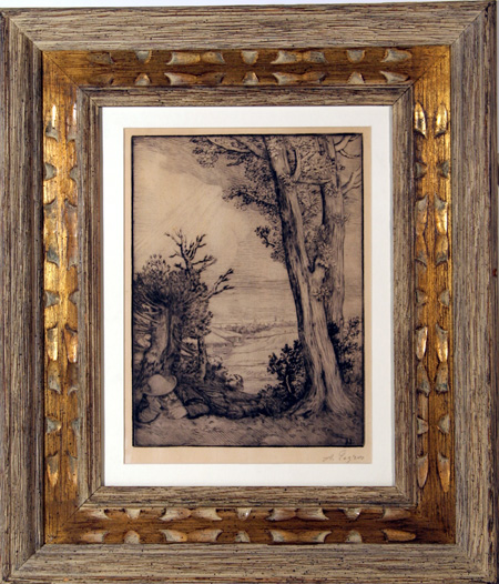 Alphonse Legros 1880 Etching, Rip van Winkle