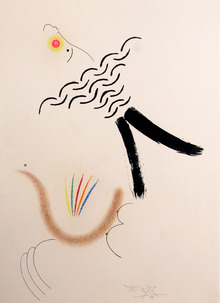 Anton Cetin, Mixed Media Drawing, Anticipation