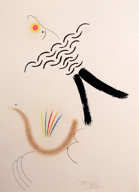 Anton Cetin, Mixed Media Drawing, Anticipation