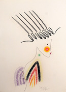 Anton Cetin, Mixed Media Drawing, Consideration
