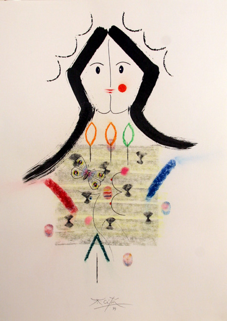 Anton Cetin, Mixed Media Drawing, Hope