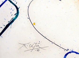 Anton Cetin, Mixed Media Drawing, Visitors