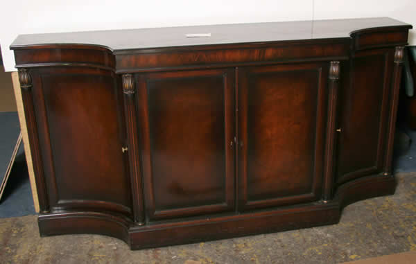 Mahogany and Flame Mahogany Veneered Credenza