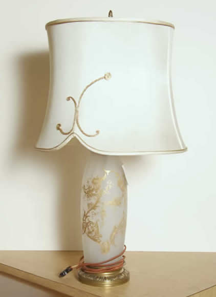 Frosted Glass French Table Lamp