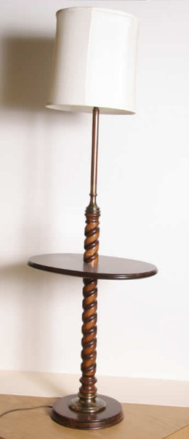 Floor Lamp with Oval Table