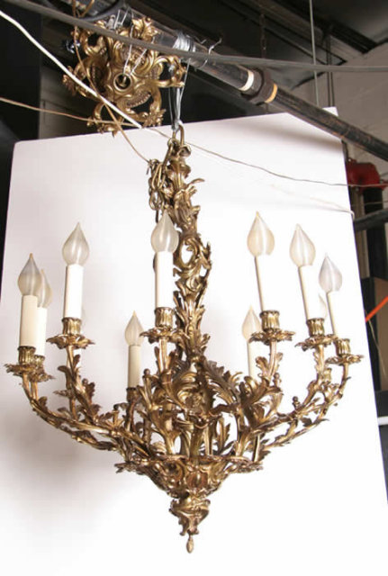 Gilt Bronze Twelve-Arm Chandelier