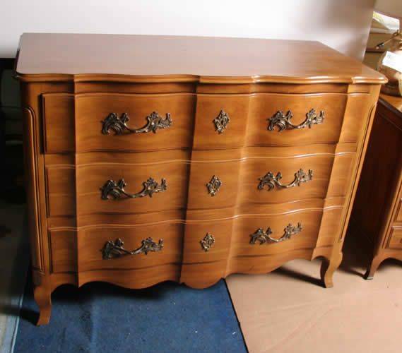 Three-Drawer Low Dresser French Provincial Styl