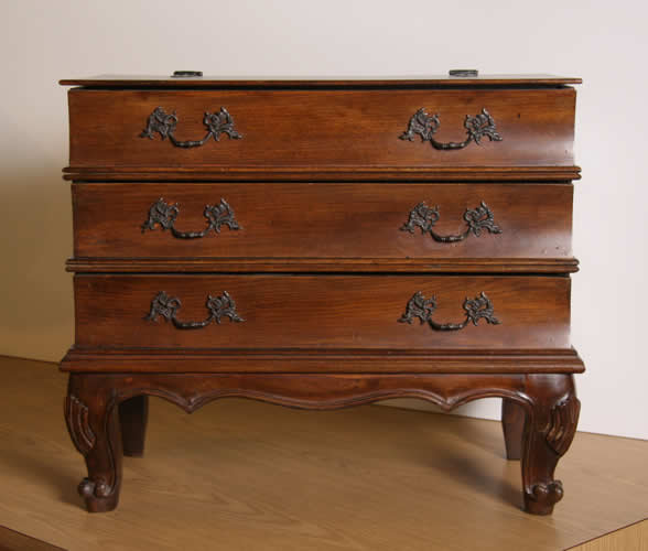 Pickled Wood Low Cabinet in Book Form
