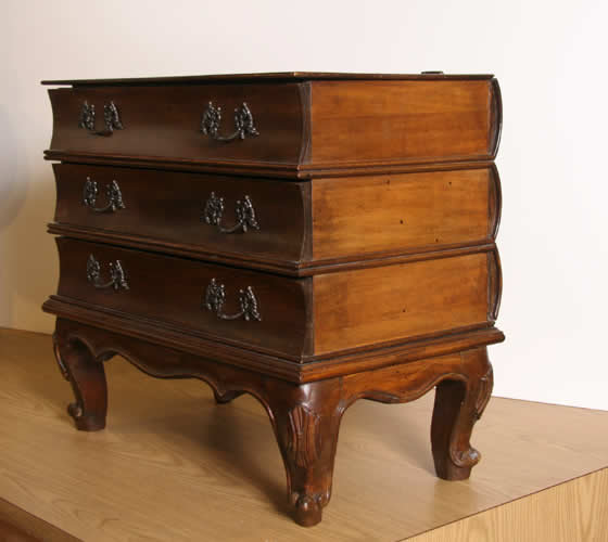 Pickled Wood Low Cabinet in Book Form