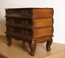 Pickled Wood Low Cabinet in Book Form
