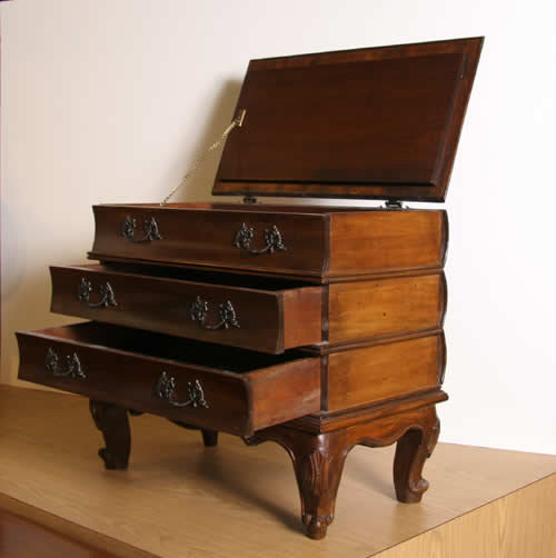 Pickled Wood Low Cabinet in Book Form