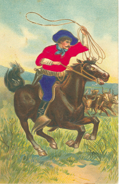 1911 Embossed Postcard, Cowboy