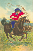 1911 Embossed Postcard, Cowboy
