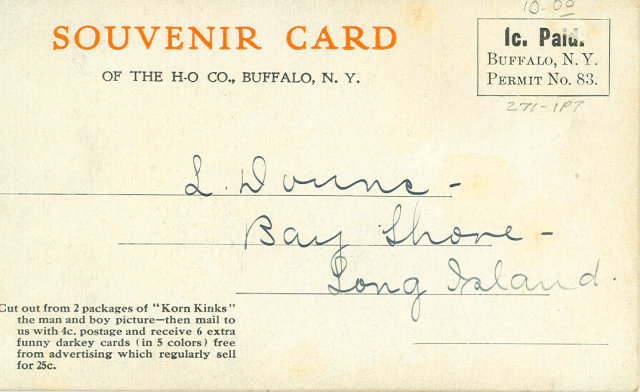 Early 1900's Postcard, Korn Kinks
