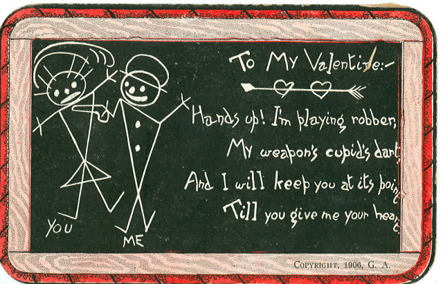 1906 Postcard, To My Valentine