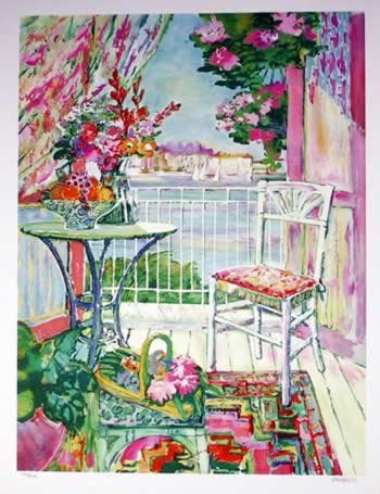 Lloyd van Pitterson, White Chair, Lithograph