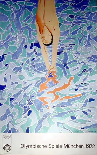 David Hockney, Diver, Olympic Poster 1972