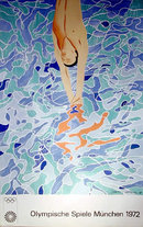 David Hockney, Diver, Olympic Poster 1972